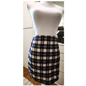 Plaid Mini Skirt Black Off-White Pink Pencil Skirt